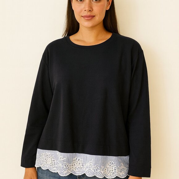 Nordstrom Blue Pullover Sweatshirt Large - Picture 1 of 6